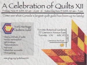A Celebration of Quilts event postcard